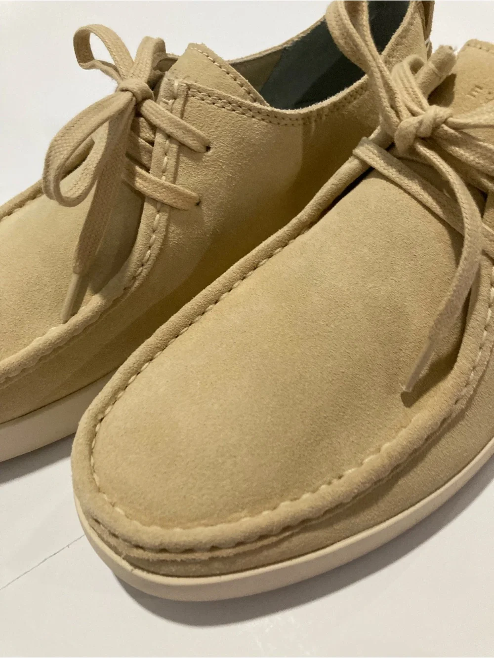 Everlane Desert Shoe Beige Suede Lace Up Wallabee Loafers Mens 7.5